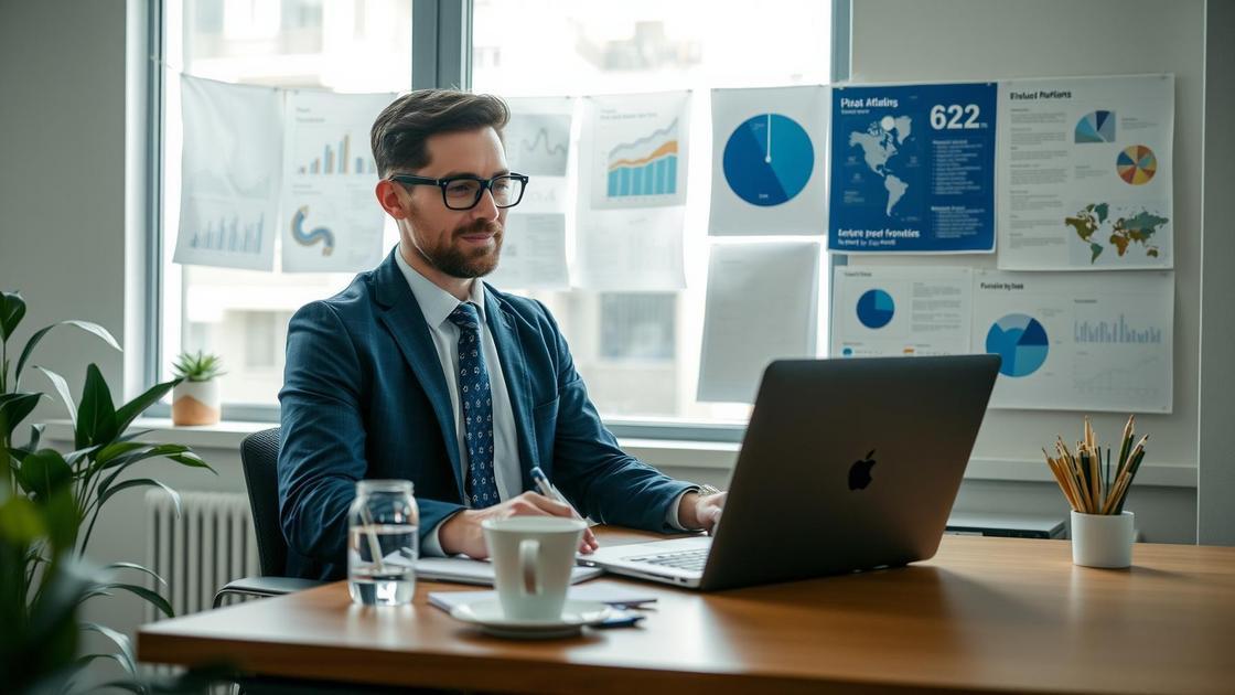 Advogado em home office interagindo com clientes online, representando a construção de autoridade online para advogados