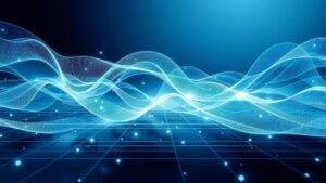 Análise de feedback digital por advogado em ambiente abstrato com elementos tecnológicos flutuantes - Impacto das Avaliações Online na Reputação do Escritório de Advocacia.