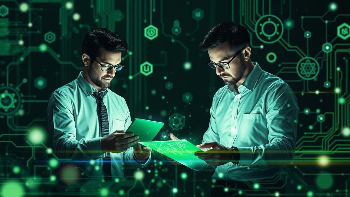 Agentes jurídicos interagindo com dados holográficos, tecnologia moderna, Agentes: Estratégias Eficazes para Potencializar Seus Resultados.