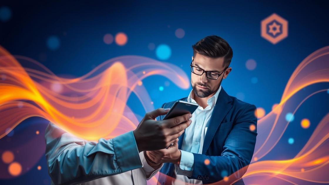 Advogado analisando dados em dispositivo móvel, refletindo estratégias de Facebook Ads para advocacia bem-sucedidas.