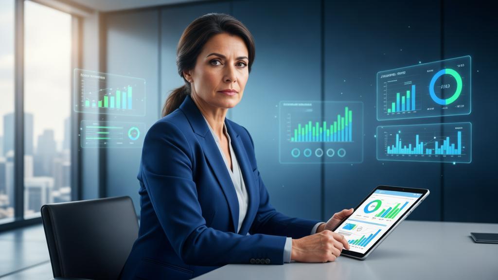 "Advogado utilizando tecnologia de marketing digital em escritório moderno, representando ferramentas de automação de marketing para advogados."