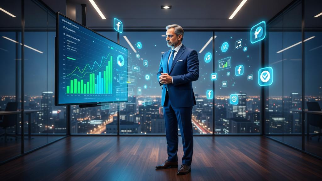 Advogado analisando dados de marketing, representando Marketing de Performance para Advogados: O Que É e Como Aplicar em 2026.
