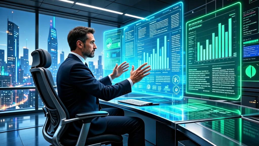 Advogado analisando dados em espaço digital, representando Otimize a Experiência do Usuário no Site Jurídico para Mais Clientes.