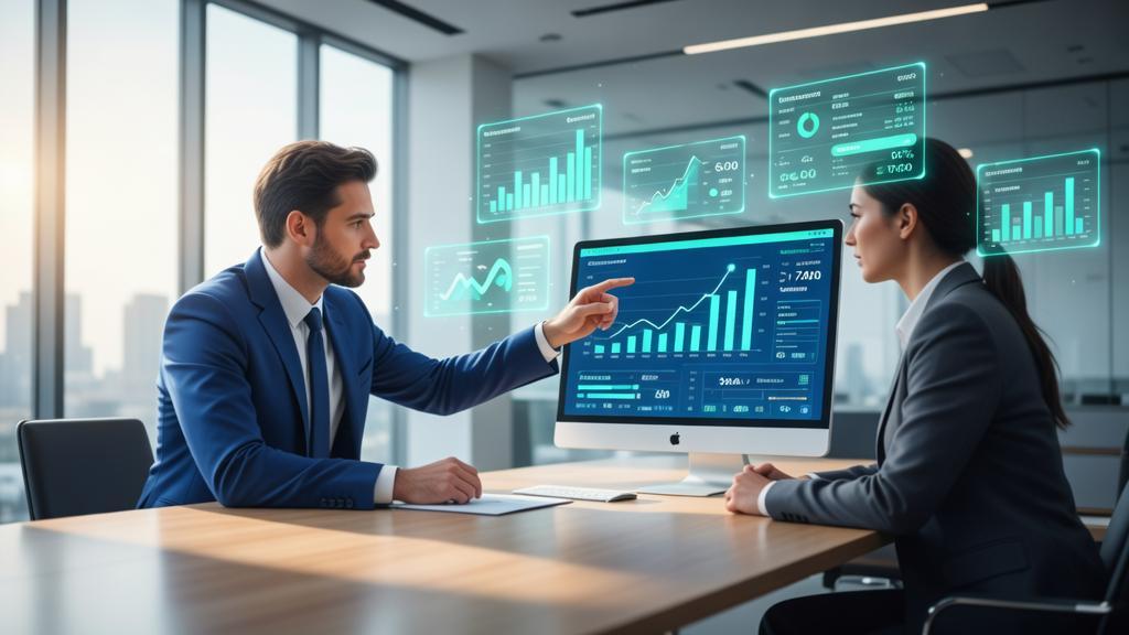 Advogado analisando dados de marketing digital com cliente em escritório moderno, Investindo em Marketing Digital para Advogados Iniciantes Guia Prático de Crescimento.
