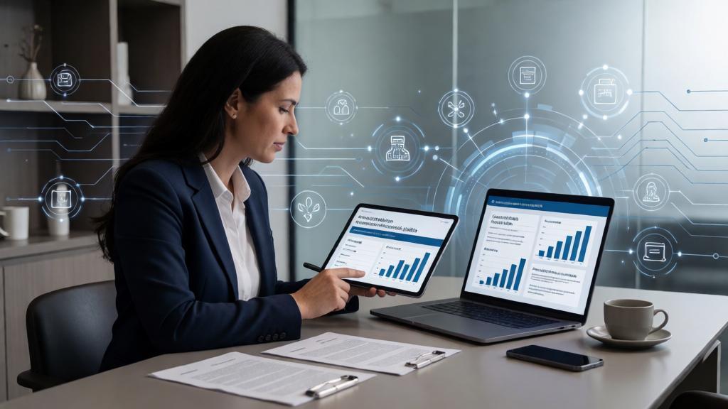 O que é Marketing de Influência Jurídica Guia Completo para Advogados com advogado analisando dados digitais e elementos tecnológicos
