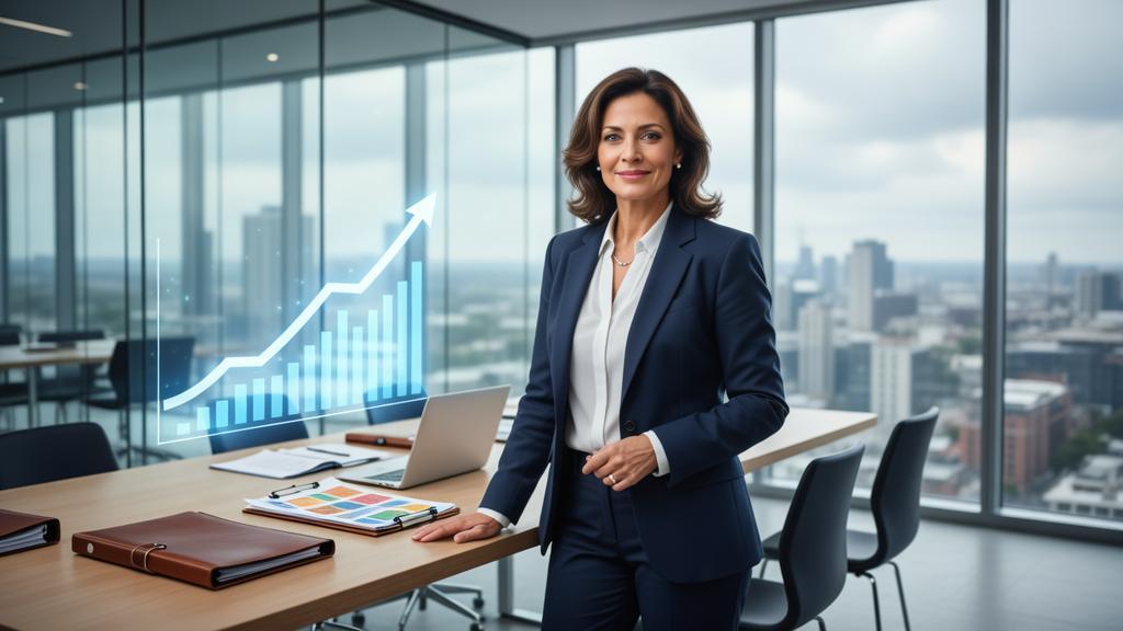 Produzindo Conteúdo Educativo para Clientes Jurídicos: Guia Completo: advogada analisando conteúdo jurídico e elementos tecnológicos modernos