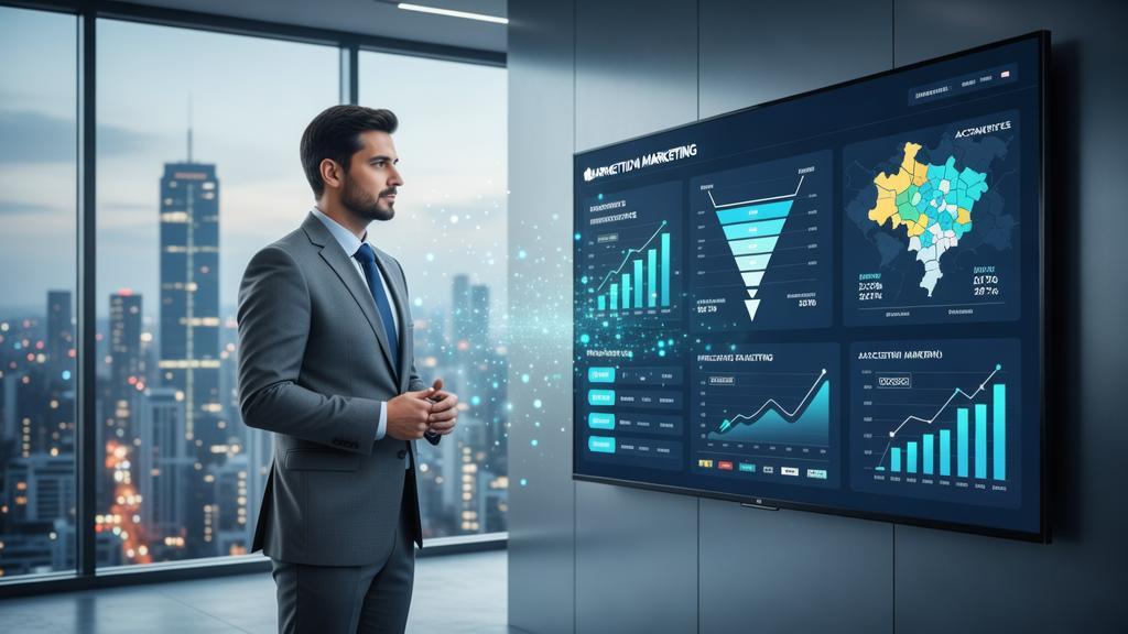 Como Fazer Campanhas Segmentadas para Empresas Guia de Marketing Jurídico com consultor analisando dados e tecnologia